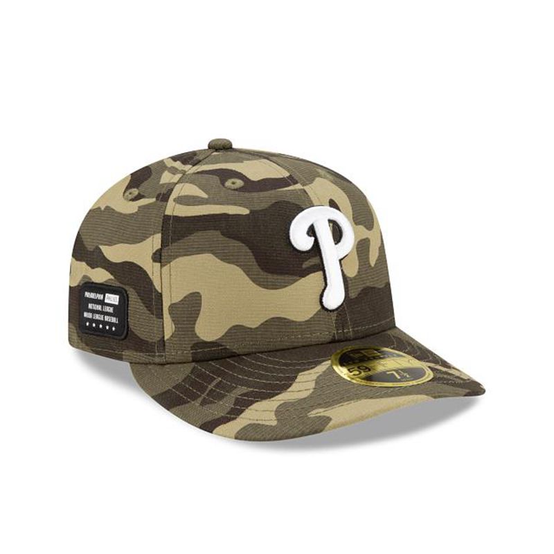 MLB Philadelphia Phillies Armed Forces Weekend Low Profile 59Fifty Fitted (WJS6580) - Green New Era Caps